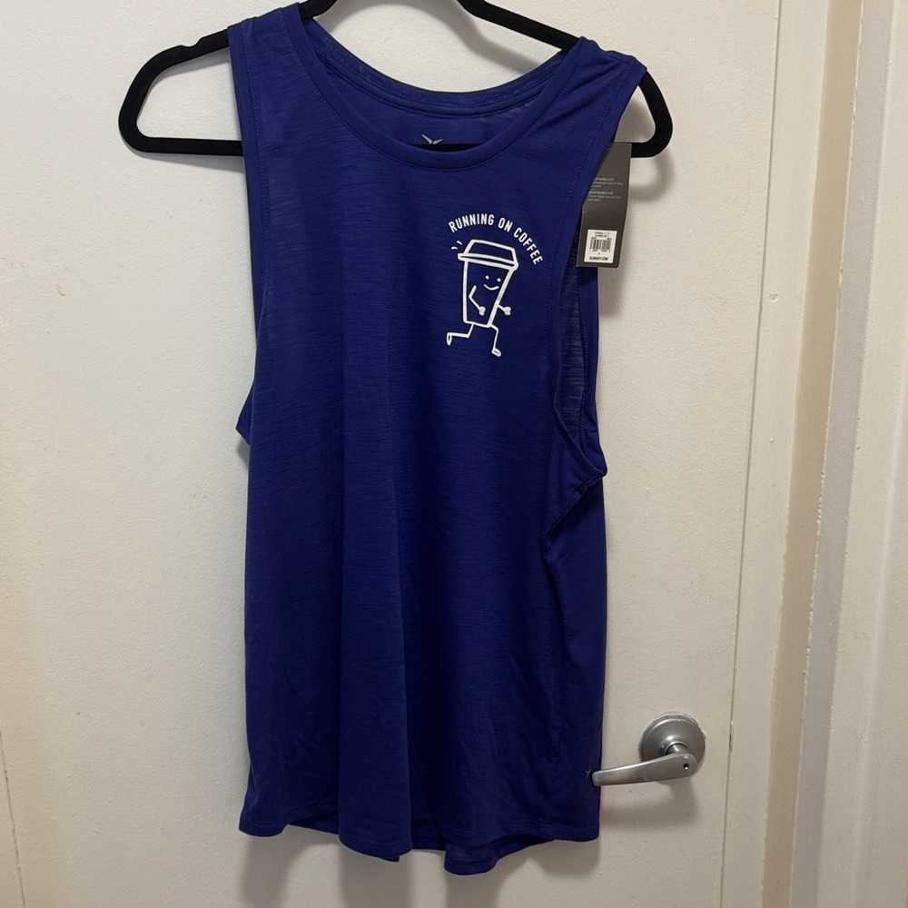 Old Navy Graphic Blue Muscle Tee